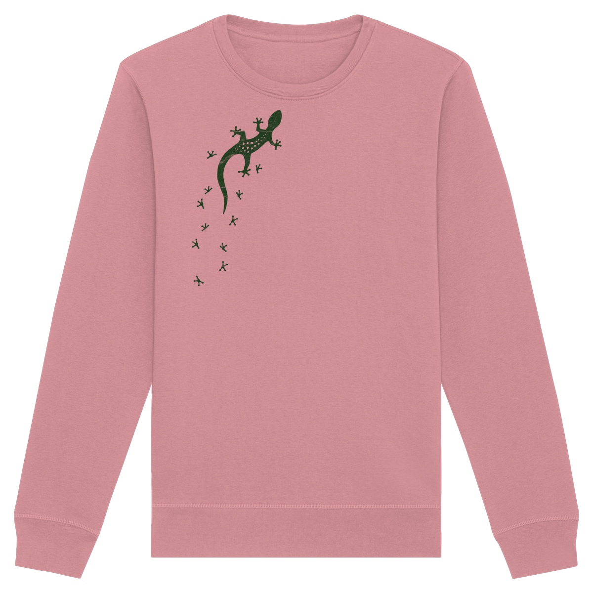 Gecko Eidechse Silhouette dunkel - Organic Basic Unisex Sweatshirt