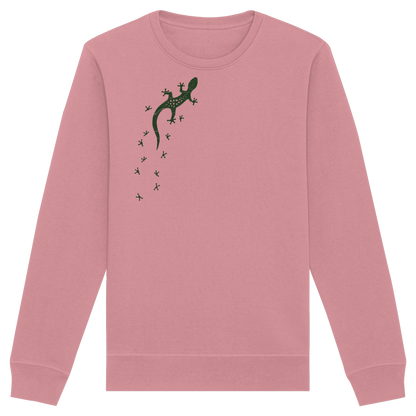 Gecko Eidechse Silhouette dunkel - Organic Basic Unisex Sweatshirt