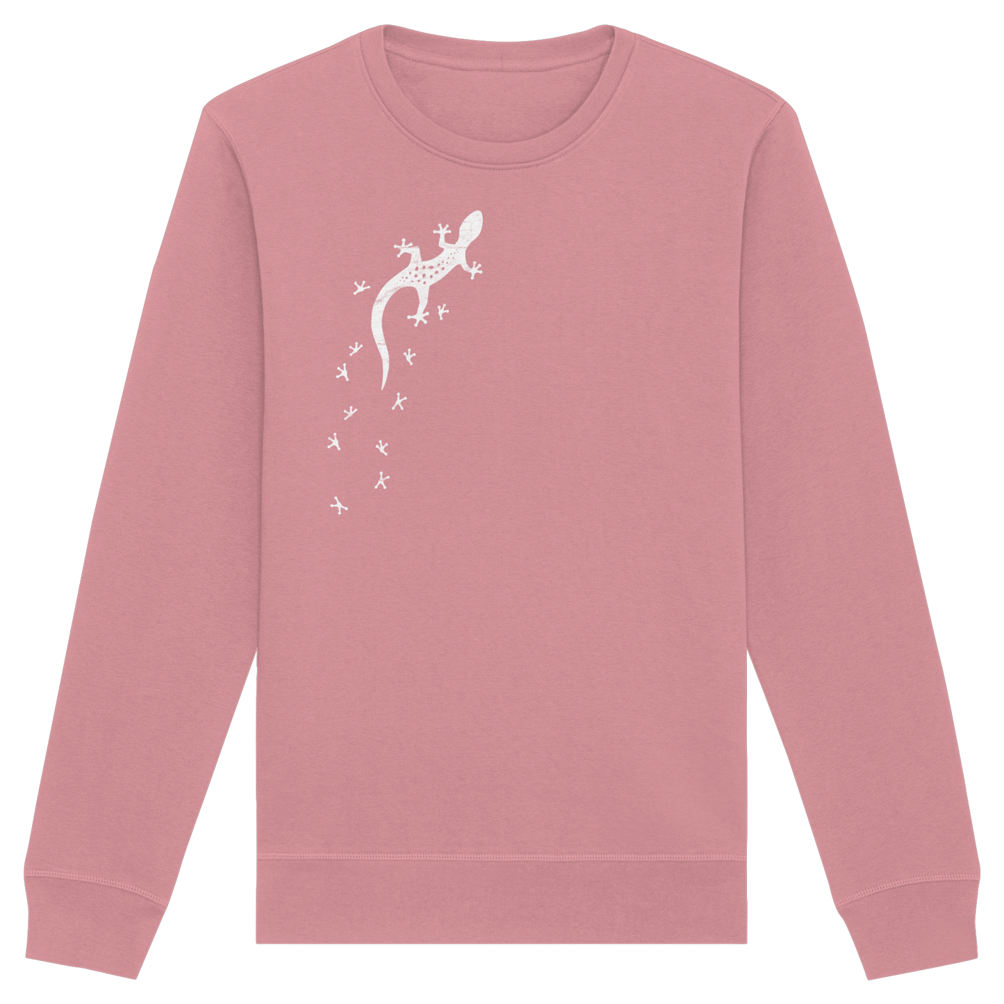 Gecko Eidechse Silhouette hell - Organic Basic Unisex Sweatshirt