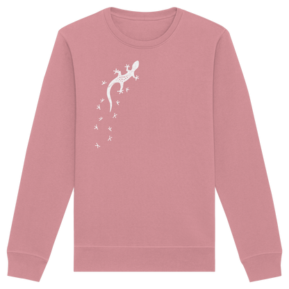 Gecko Eidechse Silhouette hell - Organic Basic Unisex Sweatshirt