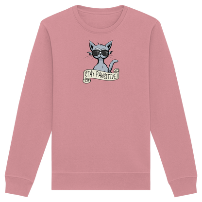 Stay Pawsitive Bleib lässig Hipster Katze - Organic Basic Unisex Sweatshirt