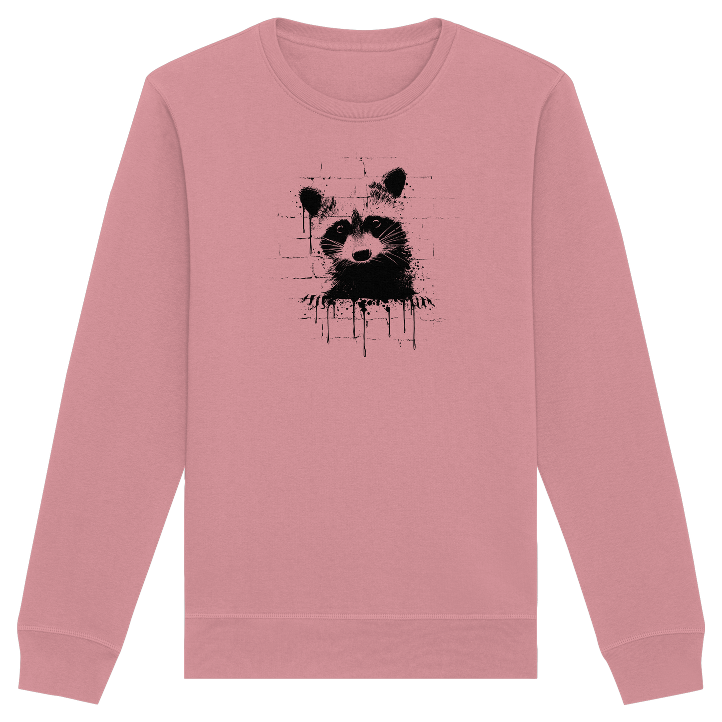 Funky Street Art Waschbär - Organic Basic Unisex Sweatshirt