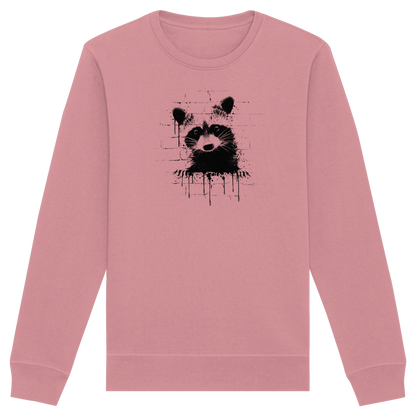 Funky Street Art Waschbär - Organic Basic Unisex Sweatshirt