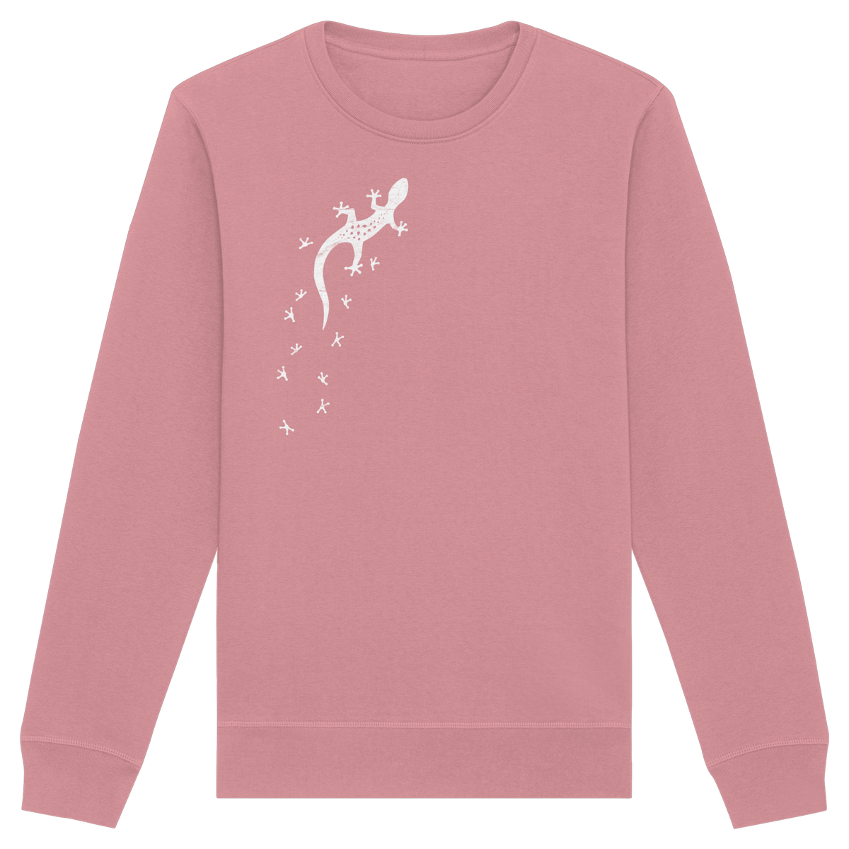 Gecko Eidechse Silhouette hell - Organic Basic Unisex Sweatshirt