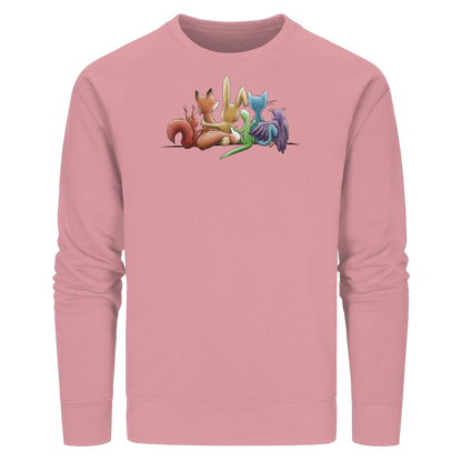 Regenbogen Tiere für Freundschaft, Toleranz und Vielfalt - Organic Basic Unisex Sweatshirt