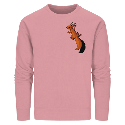 Süßes Eichhörnchen klettert - Organic Basic Unisex Sweatshirt