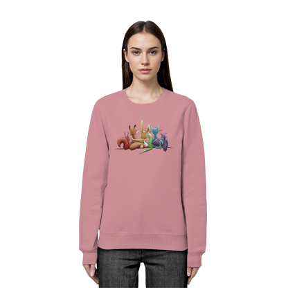 Regenbogen Tiere für Freundschaft, Toleranz und Vielfalt - Organic Basic Unisex Sweatshirt