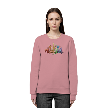 Regenbogen Tiere für Freundschaft, Toleranz und Vielfalt - Organic Basic Unisex Sweatshirt
