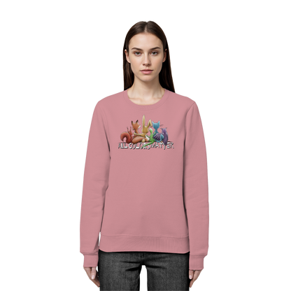 All Colors Matter! Regenbogen Tiere für Vielfalt - Organic Basic Unisex Sweatshirt