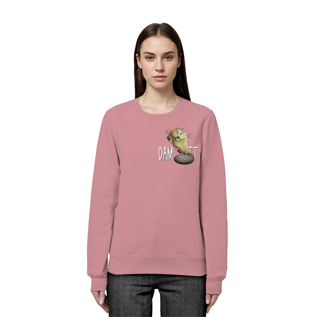 Dam It Verdammt Lustiger Biber - Organic Basic Unisex Sweatshirt