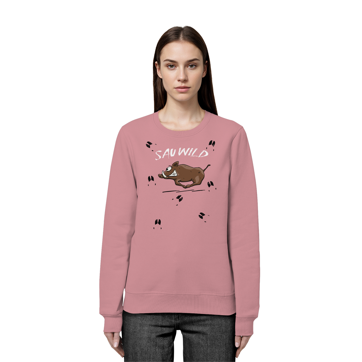 Sauwild wilde Sau | Wildschwein Keiler - Organic Basic Unisex Sweatshirt