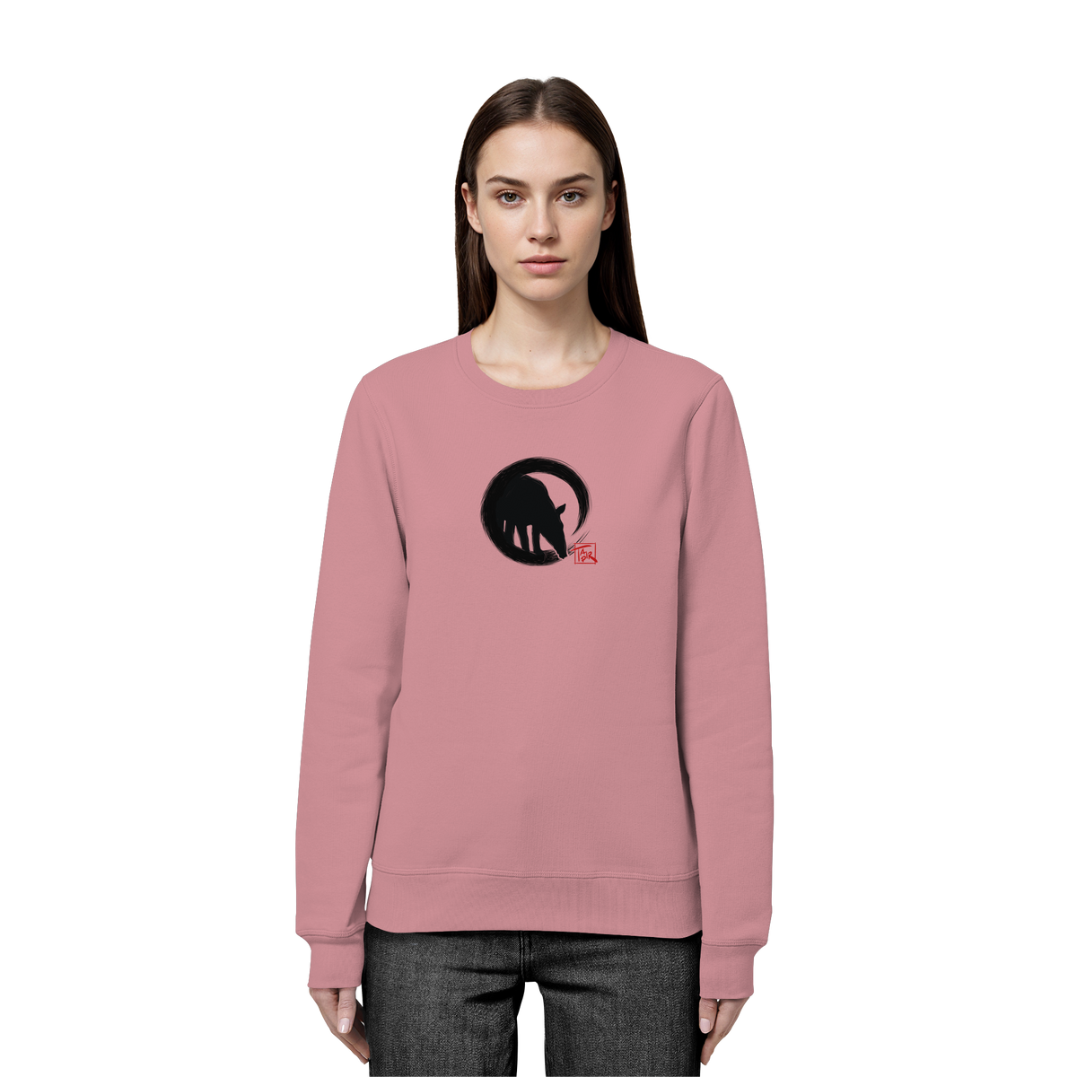 Zen Tapir im japanischen Enso Kreis - Organic Basic Unisex Sweatshirt