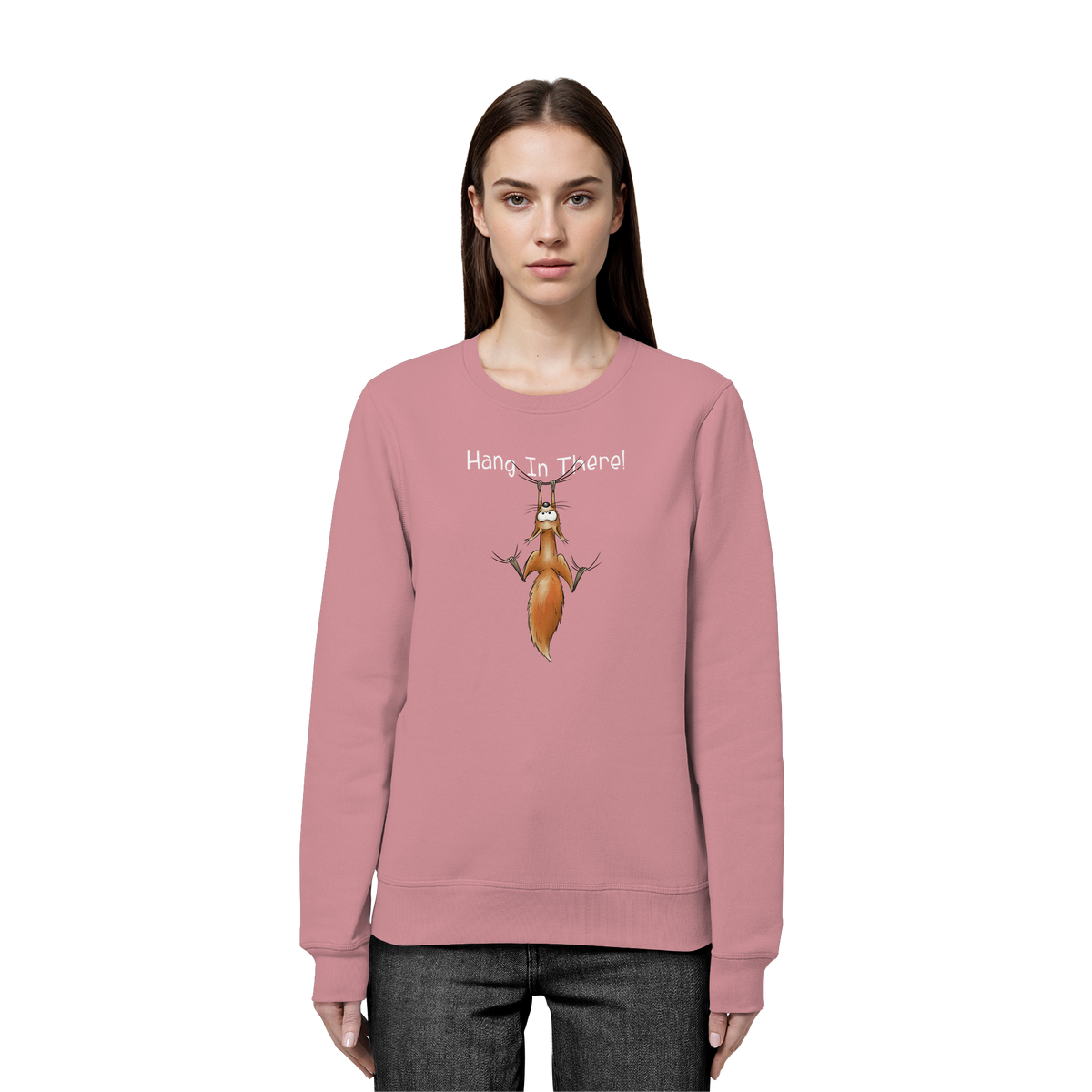 Hang In There | Lässiges Eichhörnchen - Organic Basic Unisex Sweatshirt