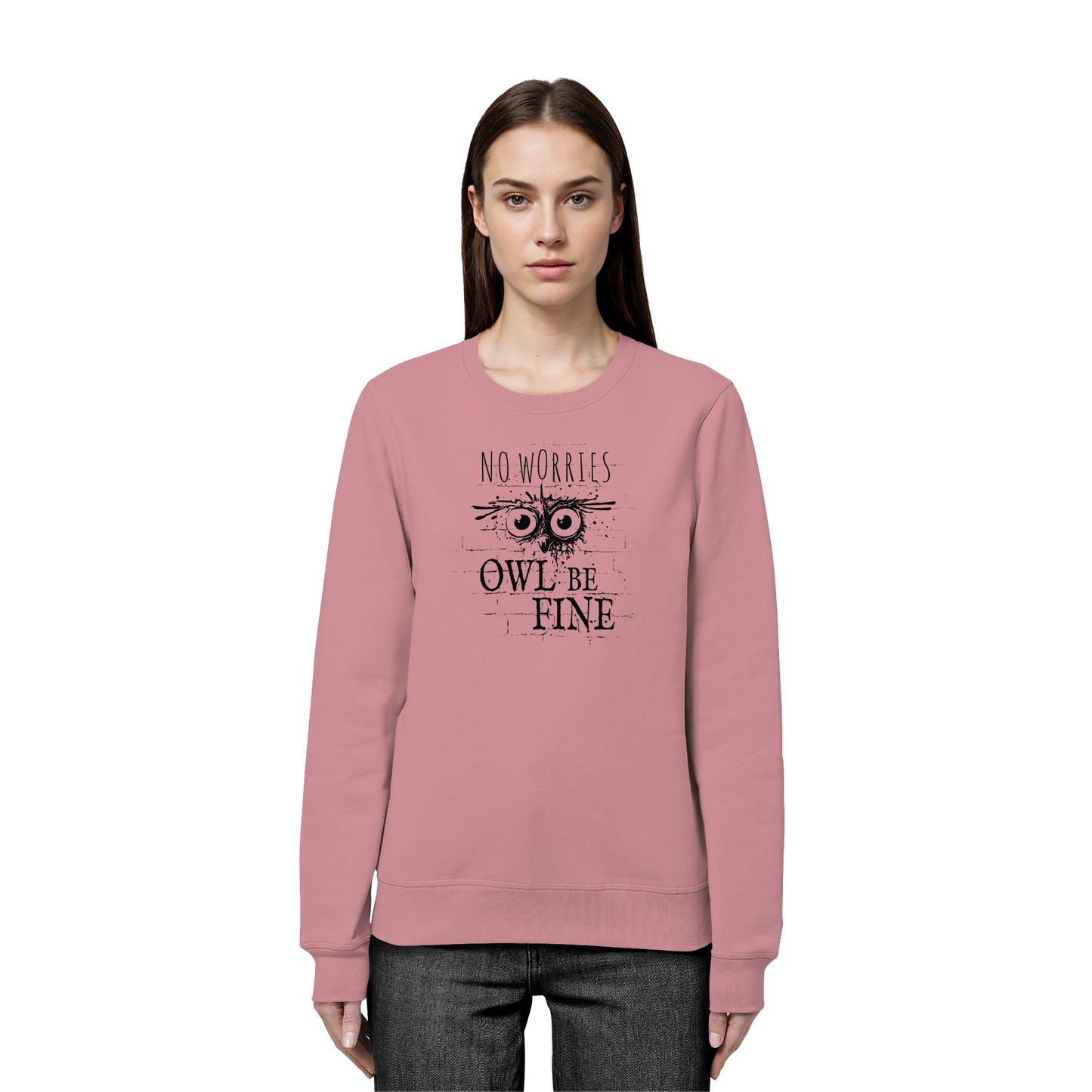 Owl Be Fine Street Art Eule - Organic Basic Unisex Sweatshirt