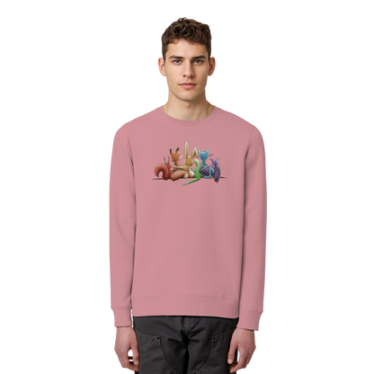 Regenbogen Tiere für Freundschaft, Toleranz und Vielfalt - Organic Basic Unisex Sweatshirt