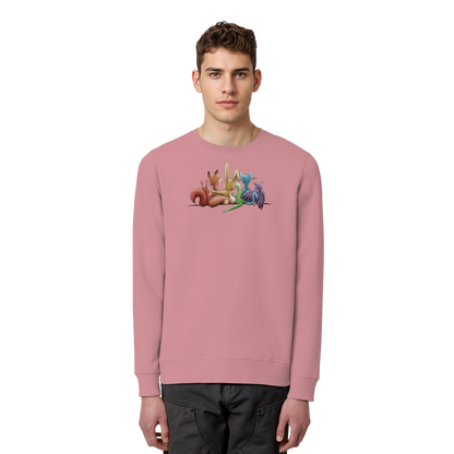 Regenbogen Tiere für Freundschaft, Toleranz und Vielfalt - Organic Basic Unisex Sweatshirt