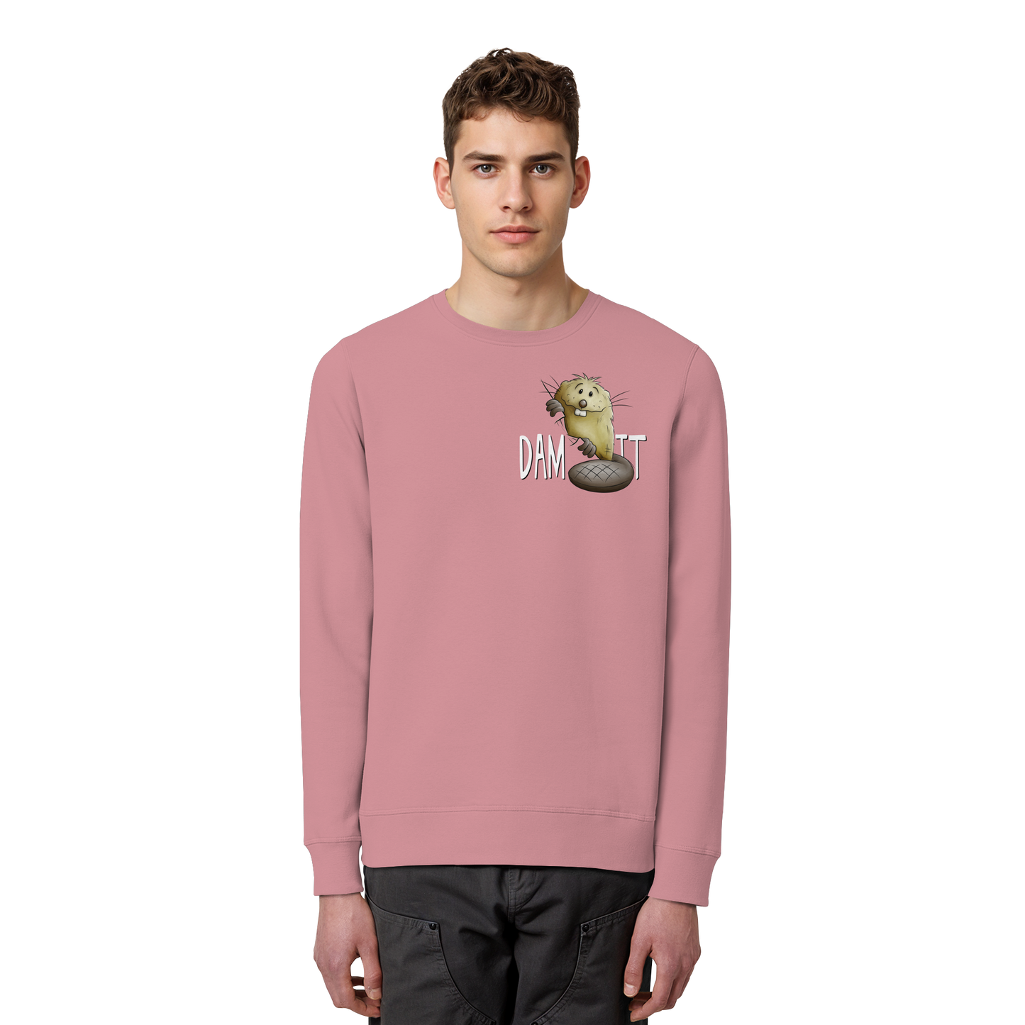 Dam It Verdammt Lustiger Biber - Organic Basic Unisex Sweatshirt