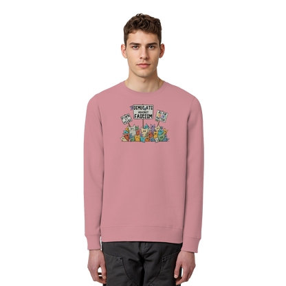 Demo-Katzen gegen Faschismus und für Vielfalt - Organic Basic Unisex Sweatshirt