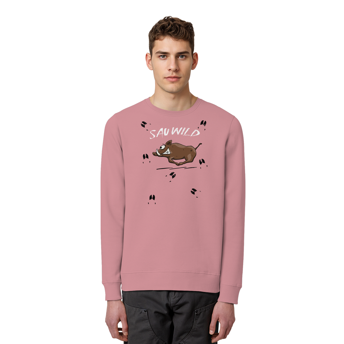 Sauwild wilde Sau | Wildschwein Keiler - Organic Basic Unisex Sweatshirt