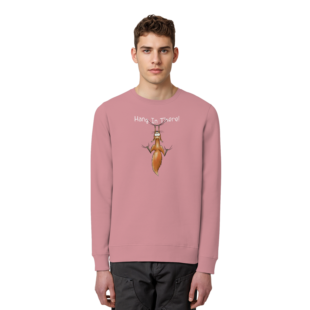 Hang In There | Lässiges Eichhörnchen - Organic Basic Unisex Sweatshirt