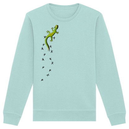 Kletternder Gecko mit Spuren - Organic Basic Unisex Sweatshirt