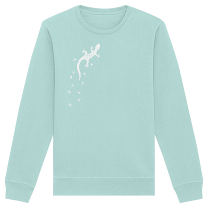Gecko Eidechse Silhouette hell - Organic Basic Unisex Sweatshirt