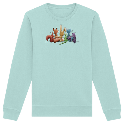 Regenbogen Tiere für Freundschaft, Toleranz und Vielfalt - Organic Basic Unisex Sweatshirt