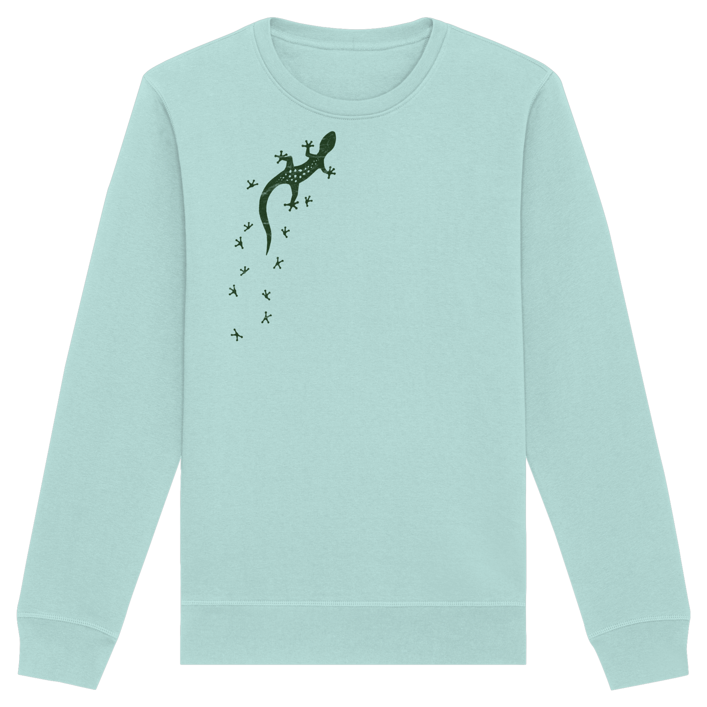 Gecko Eidechse Silhouette dunkel - Organic Basic Unisex Sweatshirt