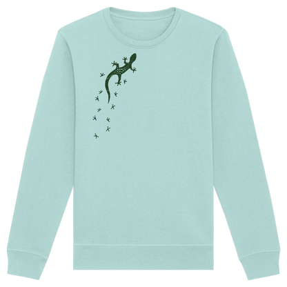 Gecko Eidechse Silhouette dunkel - Organic Basic Unisex Sweatshirt