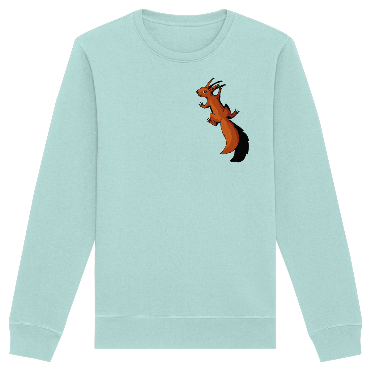 Süßes Eichhörnchen klettert - Organic Basic Unisex Sweatshirt