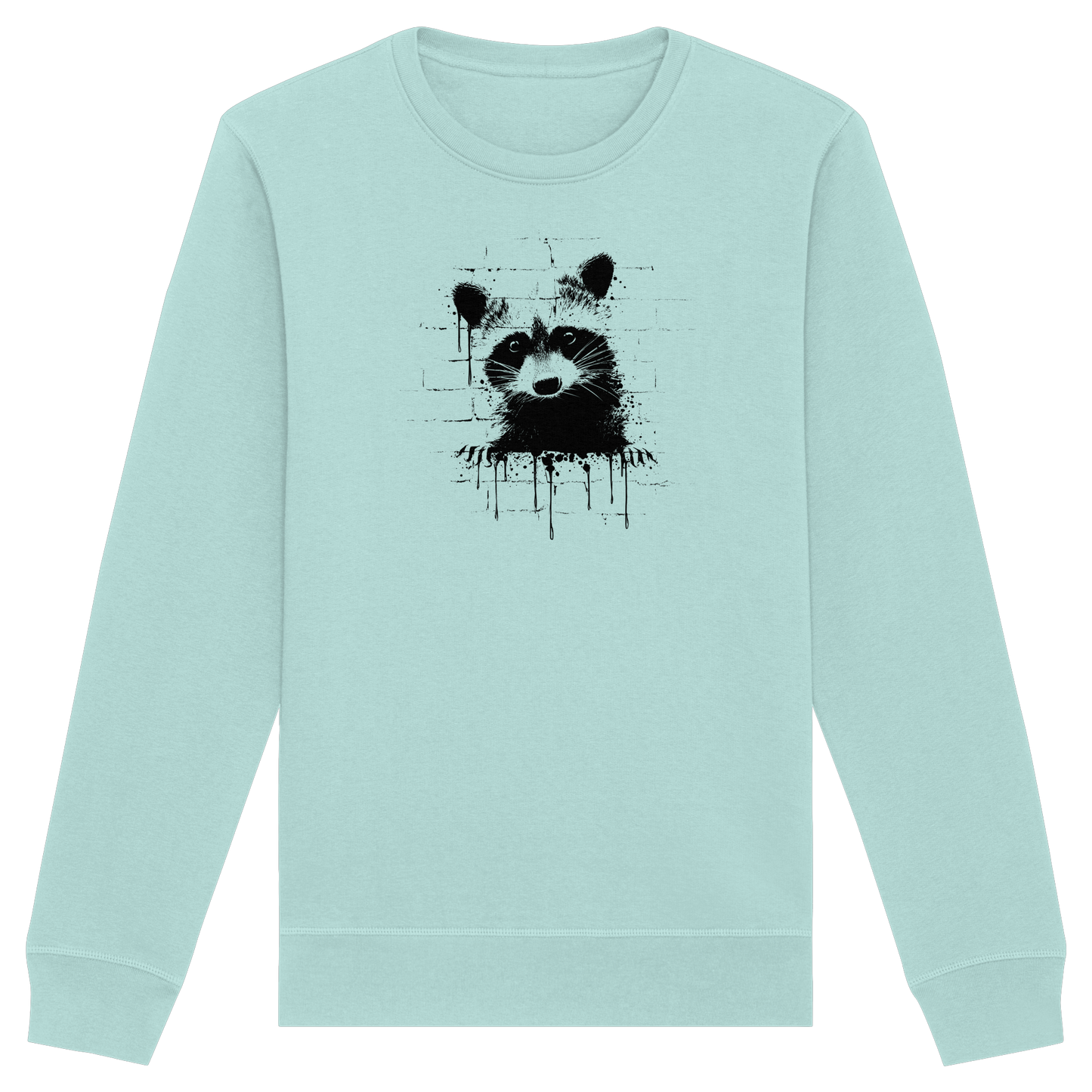 Funky Street Art Waschbär - Organic Basic Unisex Sweatshirt