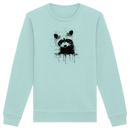 Funky Street Art Waschbär - Organic Basic Unisex Sweatshirt