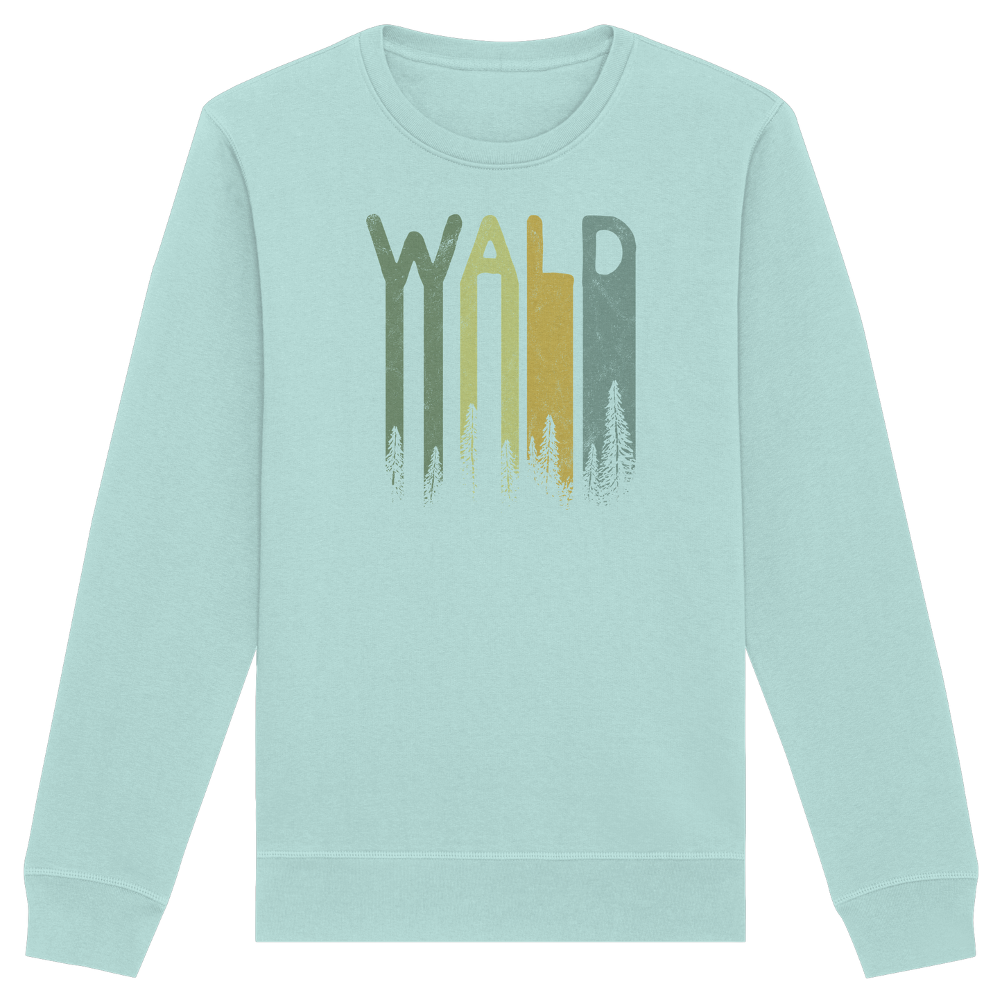 Wald Retro Forst Schriftzug - Organic Basic Unisex Sweatshirt
