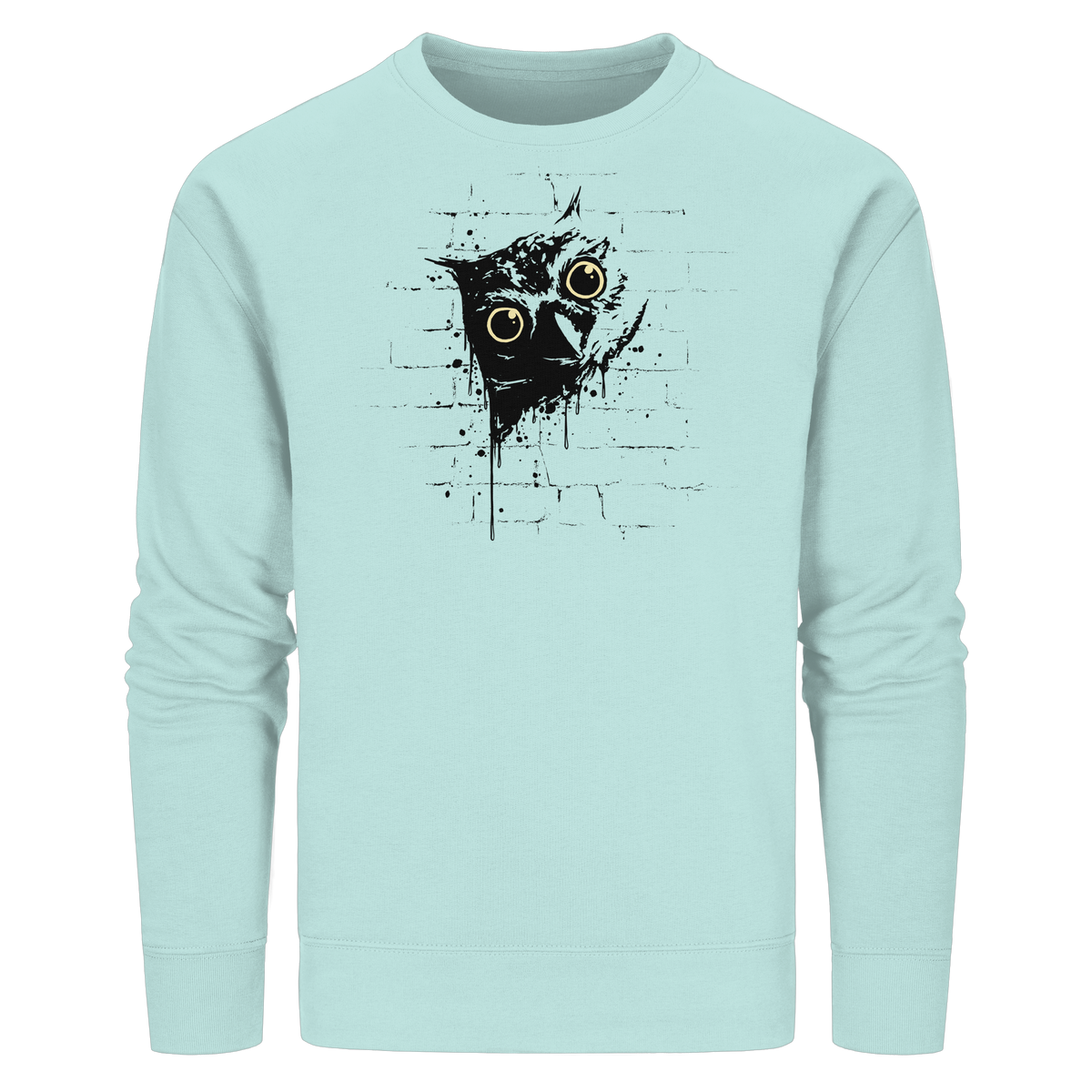 Lässige Street Art Eule - Organic Basic Unisex Sweatshirt