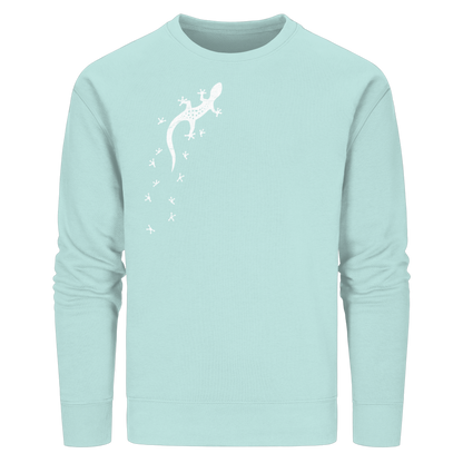 Gecko Eidechse Silhouette hell - Organic Basic Unisex Sweatshirt
