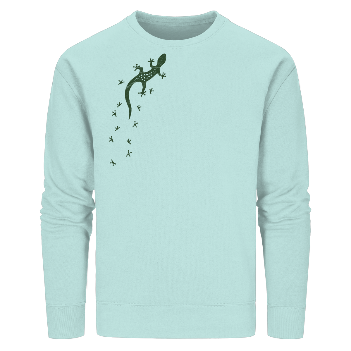 Gecko Eidechse Silhouette dunkel - Organic Basic Unisex Sweatshirt