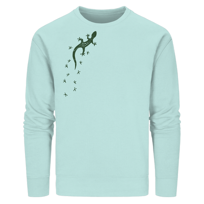 Gecko Eidechse Silhouette dunkel - Organic Basic Unisex Sweatshirt