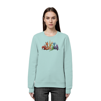 Regenbogen Tiere für Freundschaft, Toleranz und Vielfalt - Organic Basic Unisex Sweatshirt