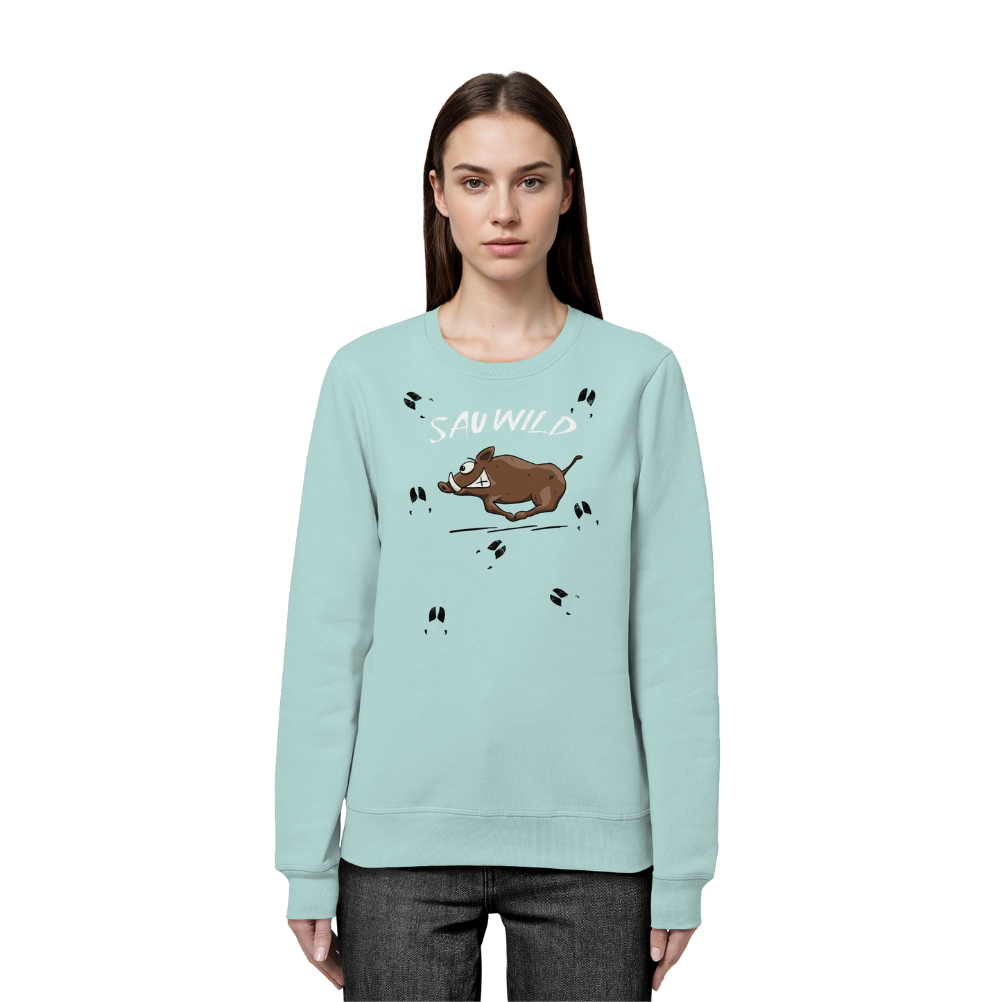 Sauwild wilde Sau | Wildschwein Keiler - Organic Basic Unisex Sweatshirt