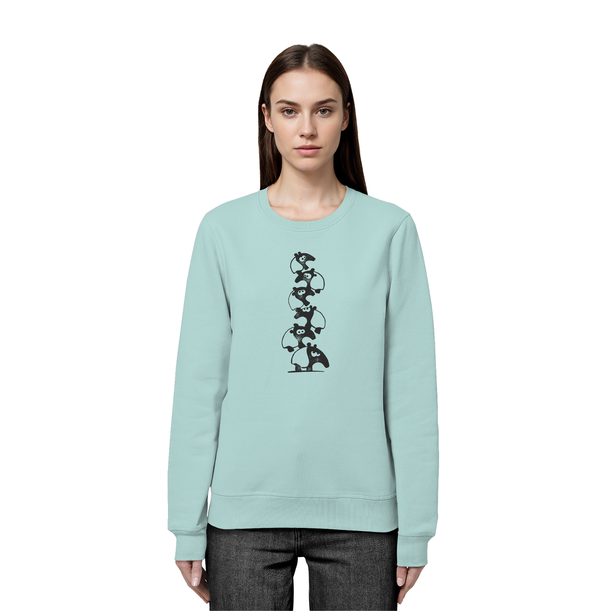 Lustiger Haufen aus Schabracken-Tapiren - Organic Basic Unisex Sweatshirt