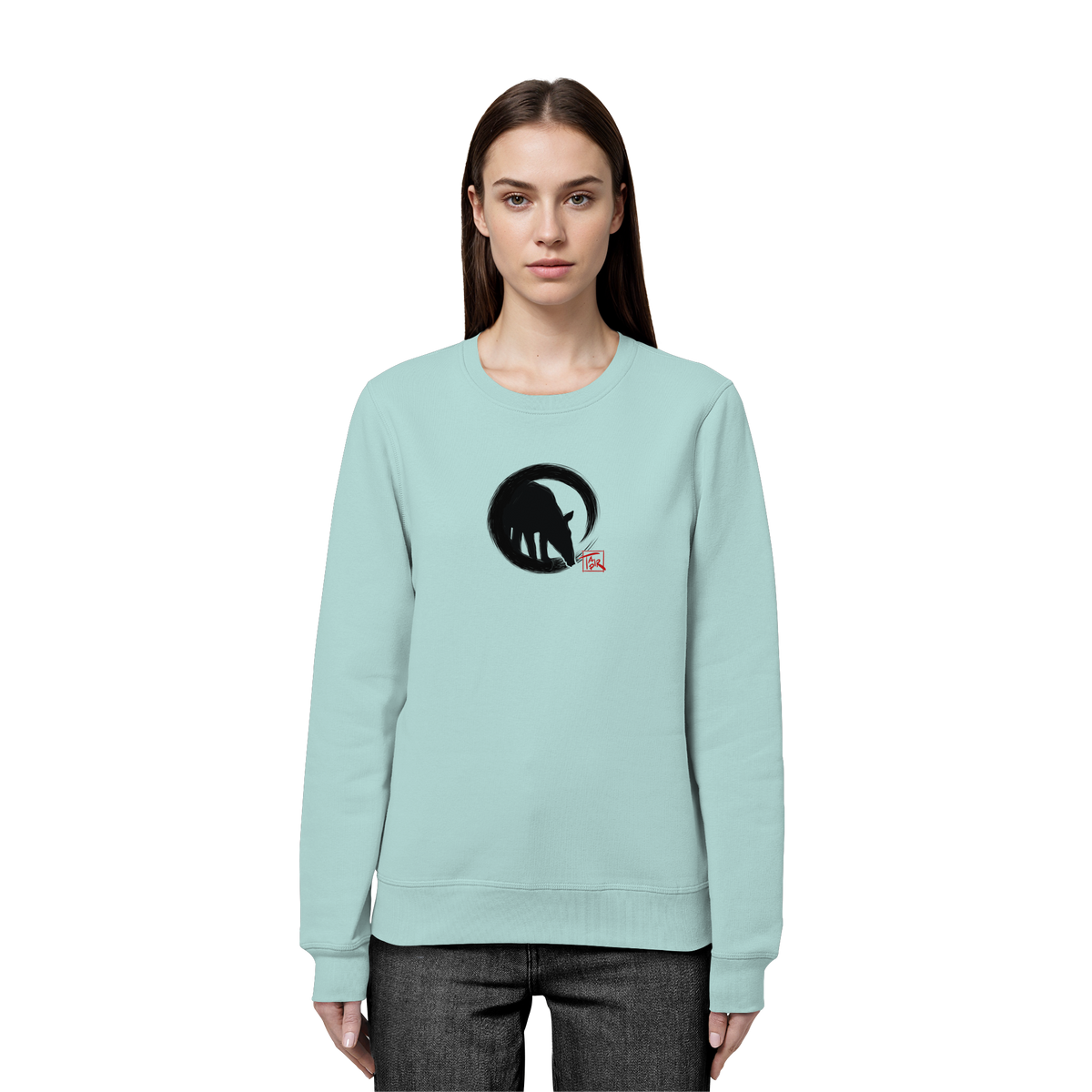 Zen Tapir im japanischen Enso Kreis - Organic Basic Unisex Sweatshirt