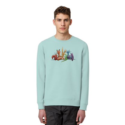 Regenbogen Tiere für Freundschaft, Toleranz und Vielfalt - Organic Basic Unisex Sweatshirt