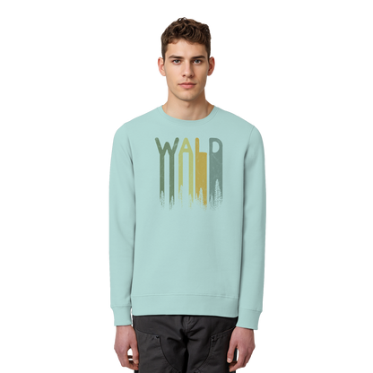 Wald Retro Forst Schriftzug - Organic Basic Unisex Sweatshirt