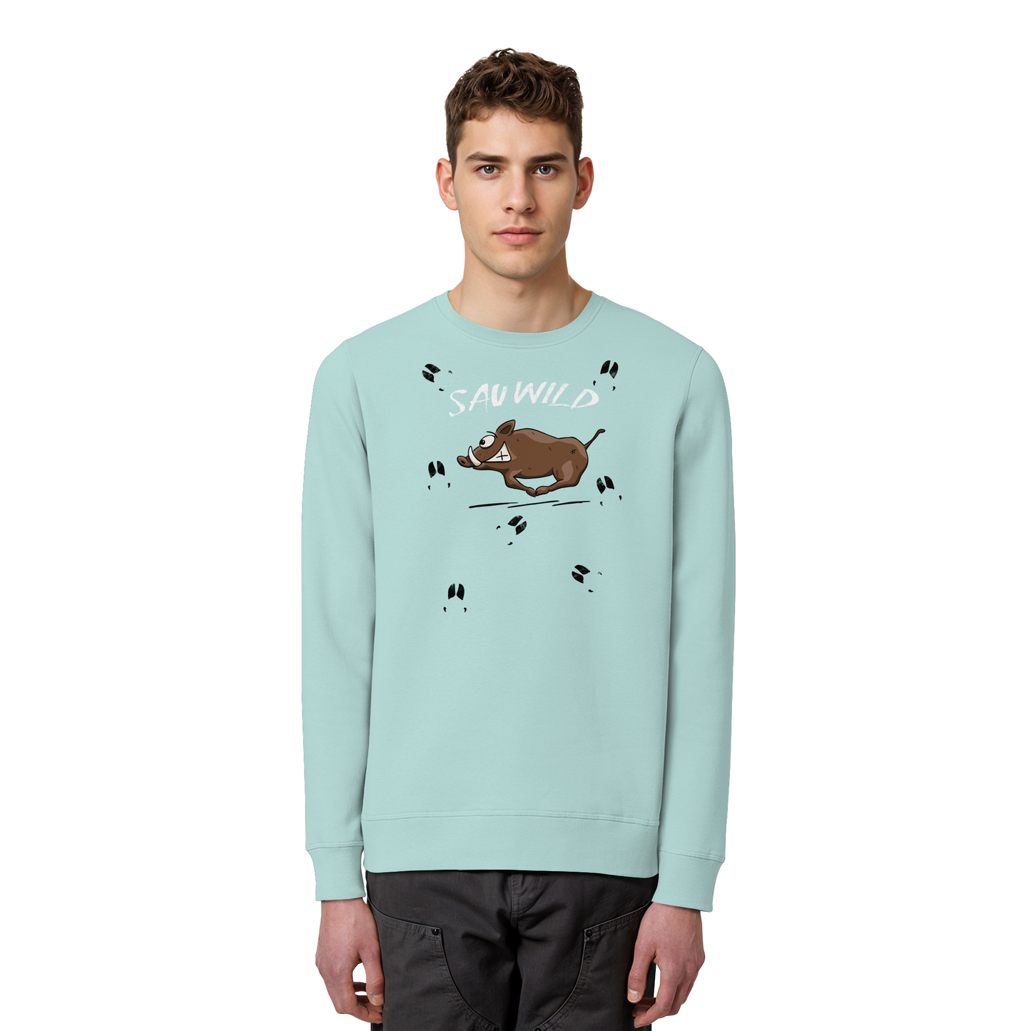 Sauwild wilde Sau | Wildschwein Keiler - Organic Basic Unisex Sweatshirt