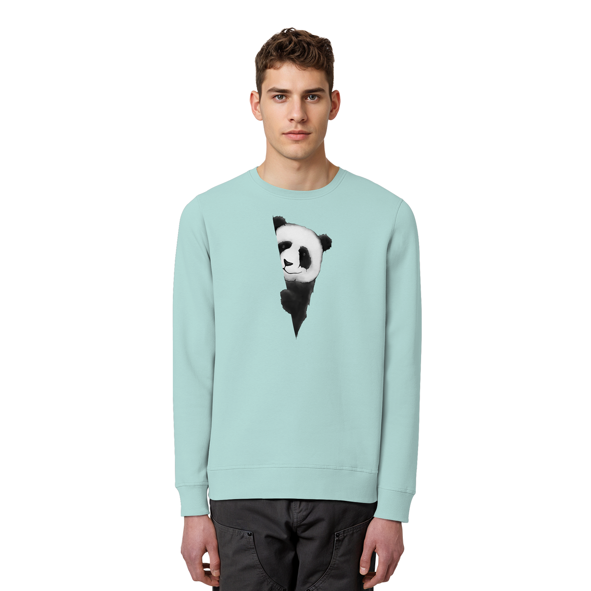 Panda Bär Illustration - Organic Basic Unisex Sweatshirt