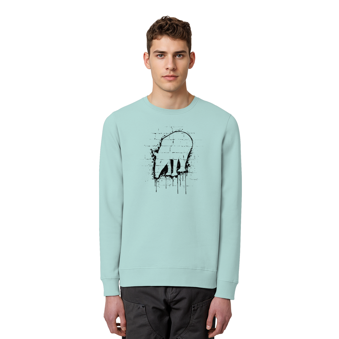 Urban Street Art Tapir Silhouette - Organic Basic Unisex Sweatshirt