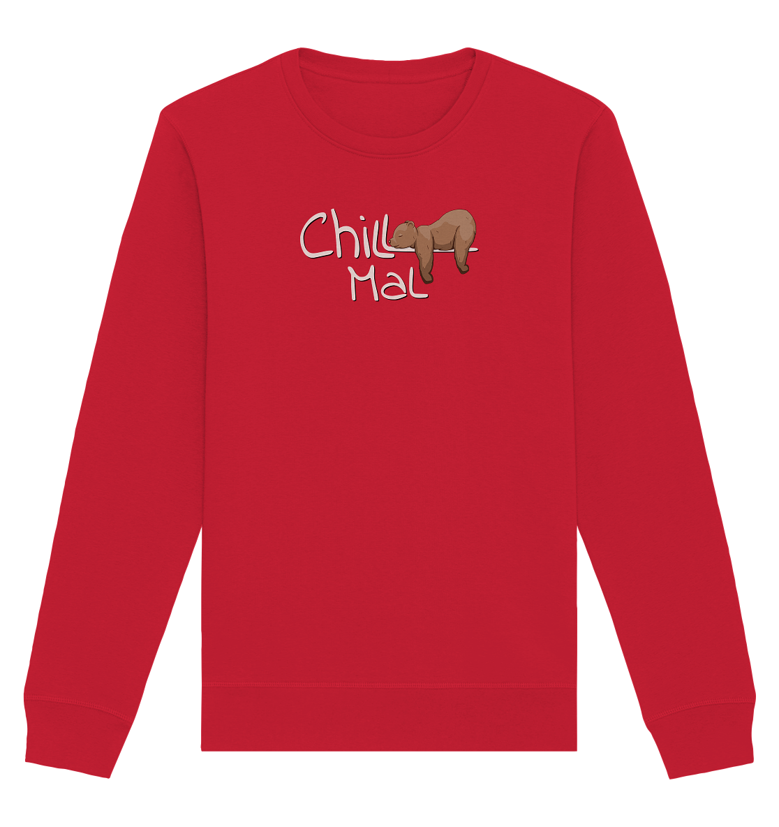Chill Mal schläfriger Braunbär - Organic Basic Unisex Sweatshirt