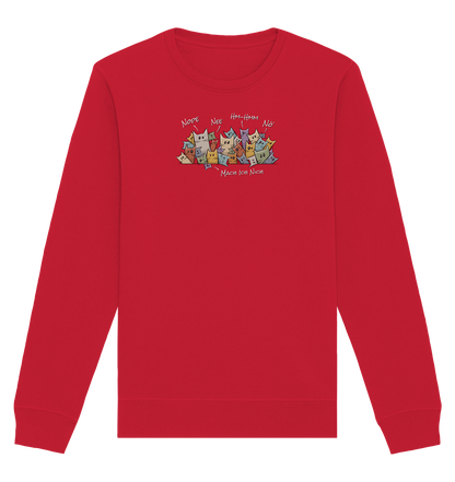 Nope, Nee, Nö Katzen - Organic Basic Unisex Sweatshirt
