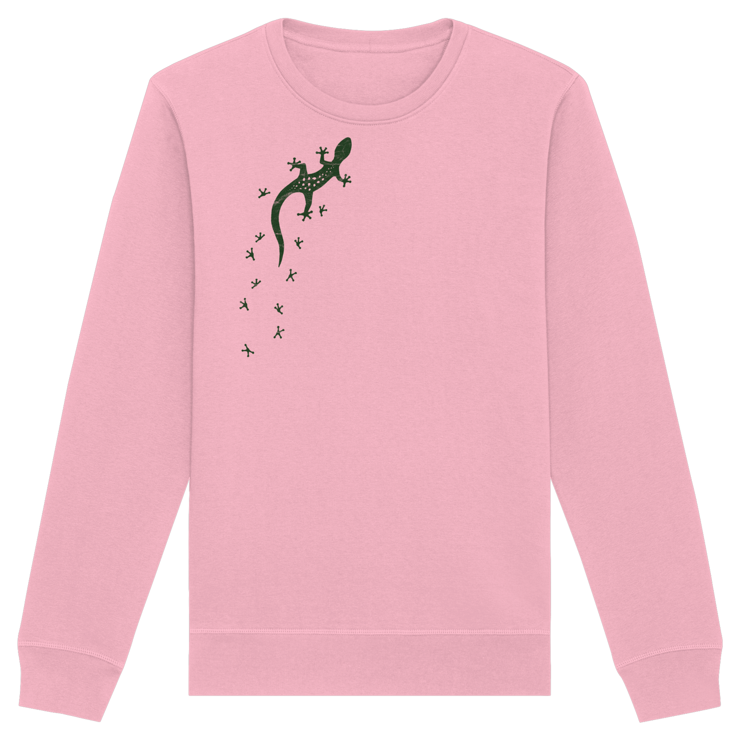 Gecko Eidechse Silhouette dunkel - Organic Basic Unisex Sweatshirt