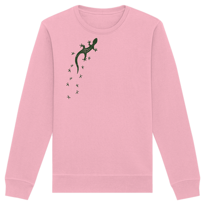 Gecko Eidechse Silhouette dunkel - Organic Basic Unisex Sweatshirt